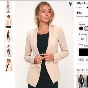 Lulus Women's Taupe Blazer